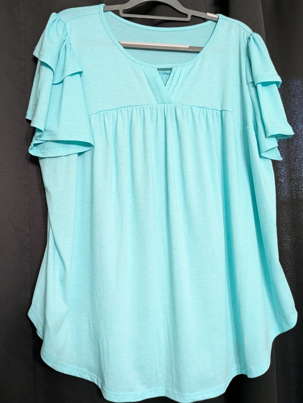 Short Sleeve Crew Neck Tunic Shirt